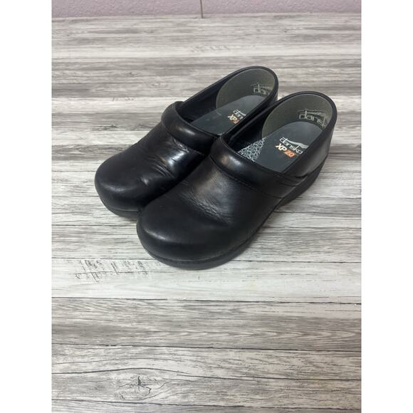 Dansko Women’s Black Leather Professional Clogs Size 38 US 7.5–8 Nursing Shoes - Picture 4 of 10